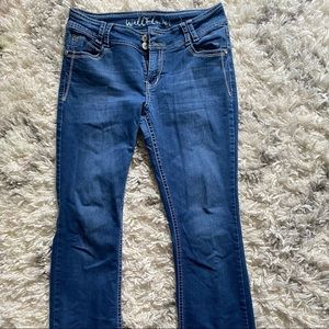 Dark blue flare wallflower jeans